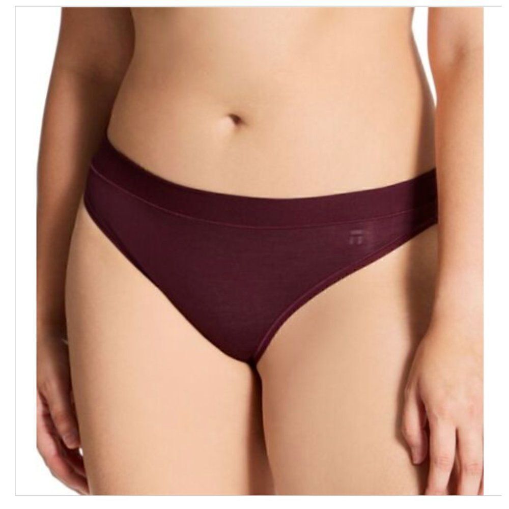 Tommy John Second Skin Thong Panty Womens XXL Winetasting Red NEW